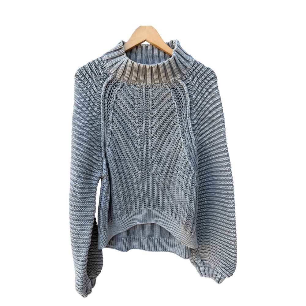 Free People Chunky Knit Sweater Womens S Gray